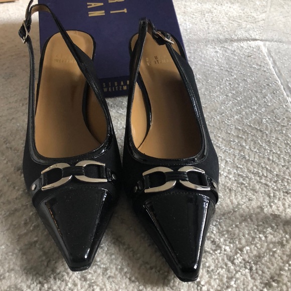 Stuart Weitzman black slingback heels - Picture 1 of 5